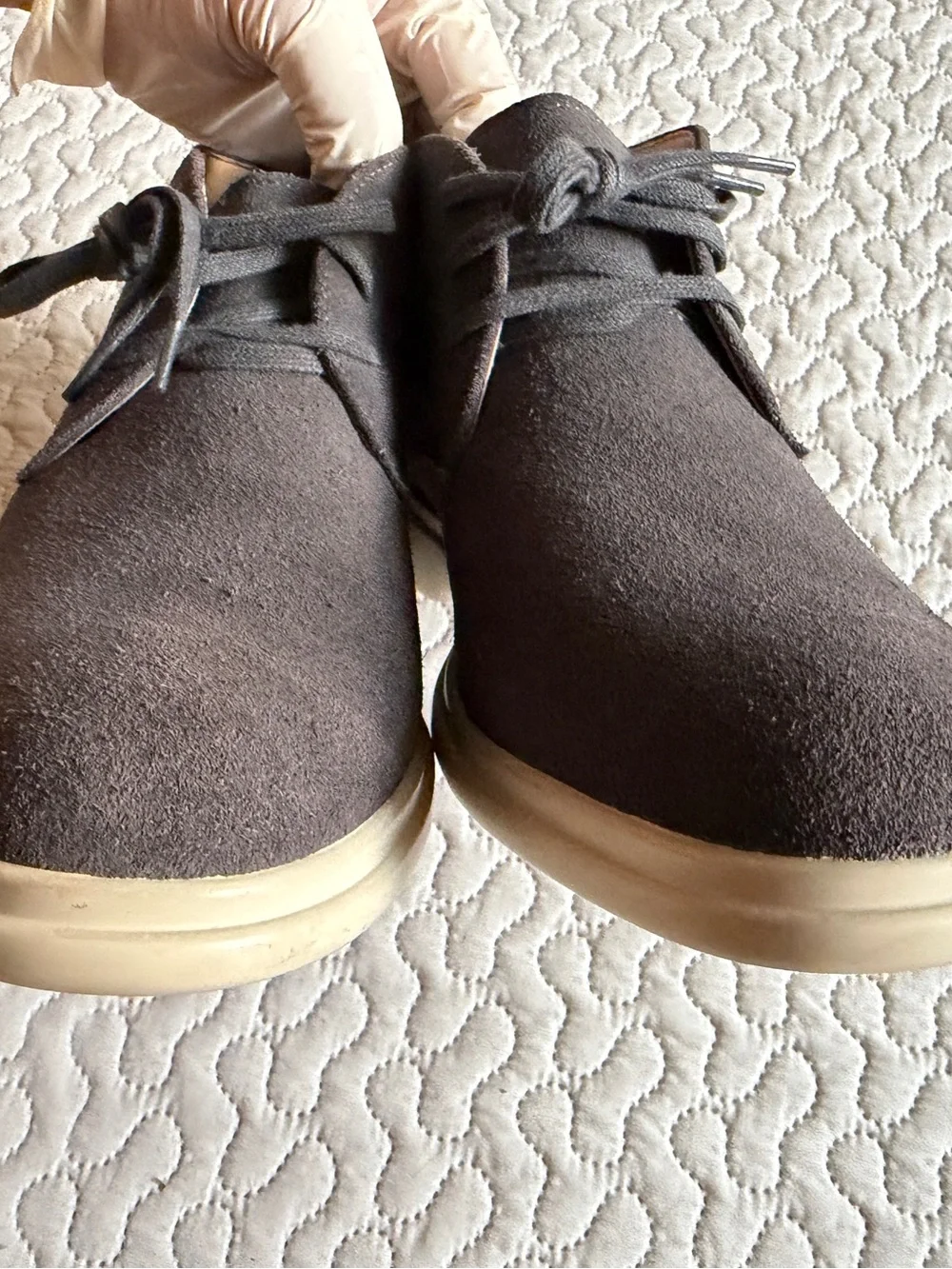 1901 Men's Gray Suede Leather Chukka Desert Boots Lace Up Size 9.5